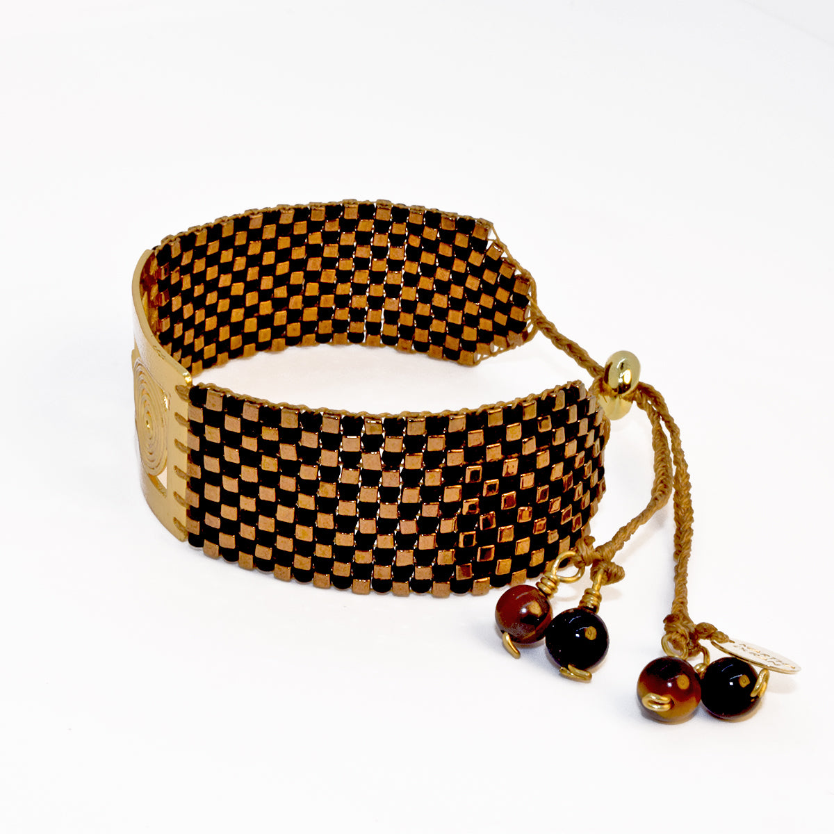 SEVILLE BRACELET IN GOLD AND ONYX BLACK