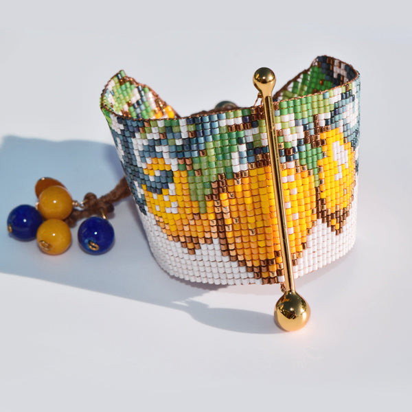 LEMON BRACELET IN WHITE, YELLOW, GREEN AND INDIGO COLORS