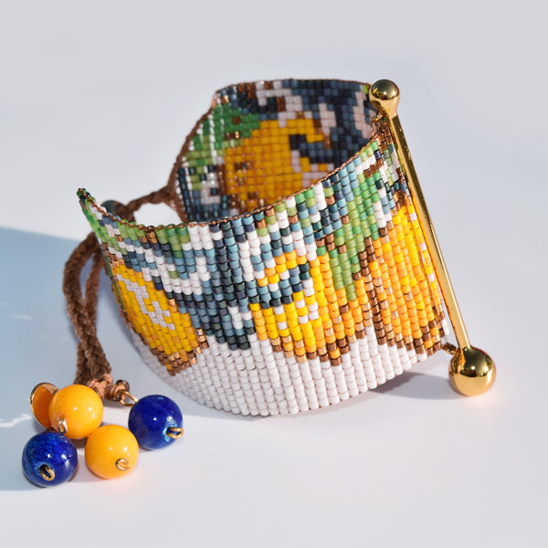 LEMON BRACELET IN WHITE, YELLOW, GREEN AND INDIGO COLORS
