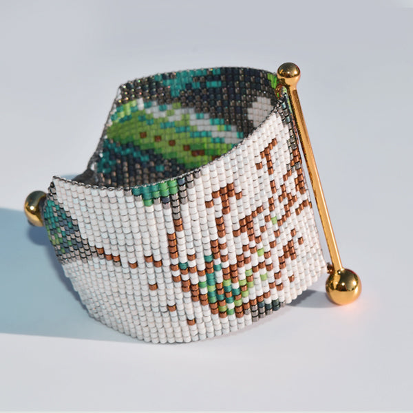 MAGNOLIA BRACELET IN BLACK AND GREEN