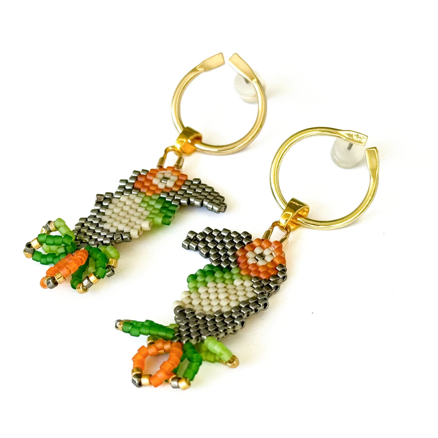 TOUCAN EARRINGS-CHARMS E/GP 26018