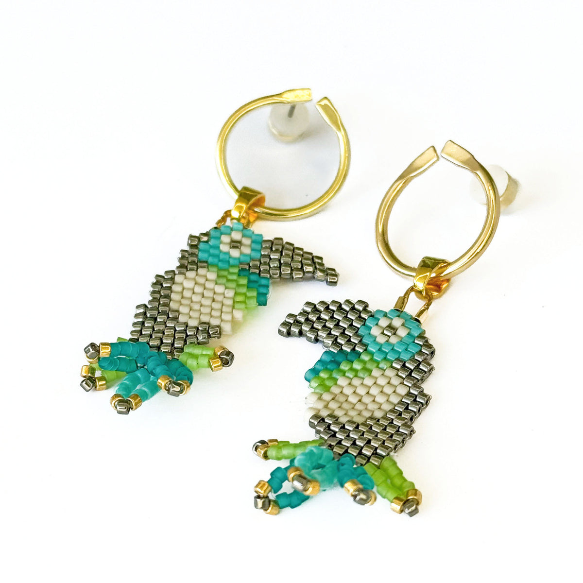TOUCAN EARRINGS-CHARMS E/GP 26019