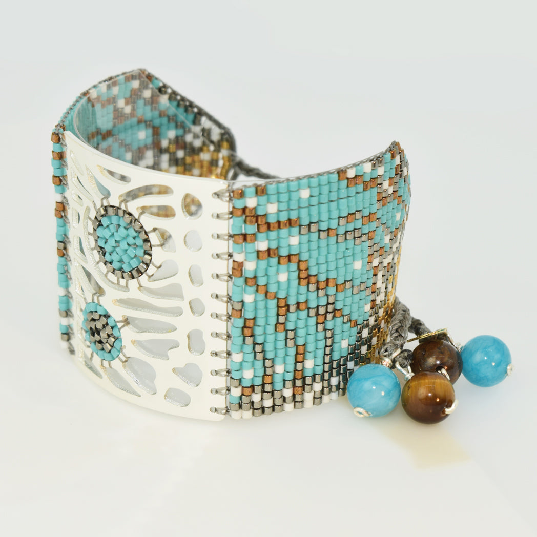 BUTTERFLY BRACELET IN GREEN/TURQUOISE COLORS