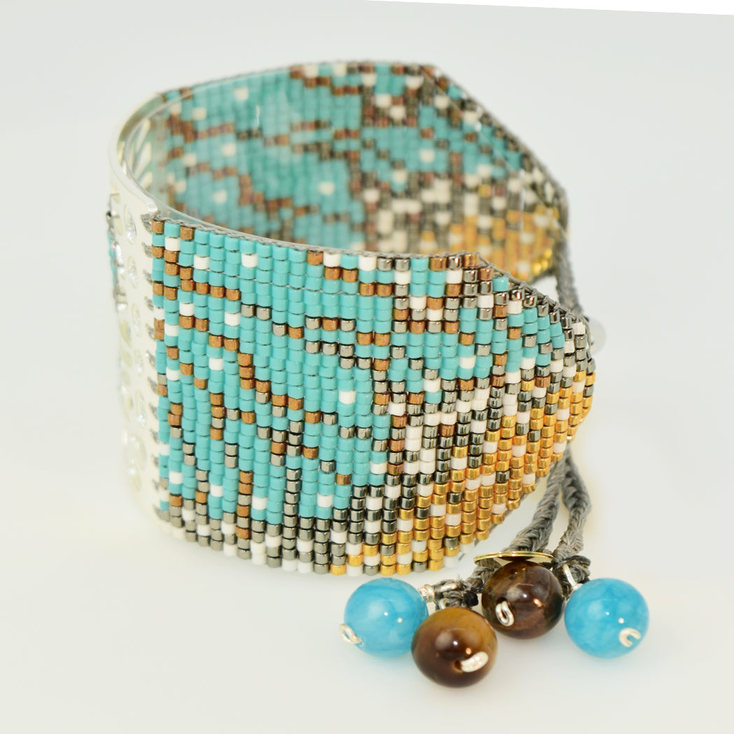 BUTTERFLY BRACELET IN GREEN/TURQUOISE COLORS