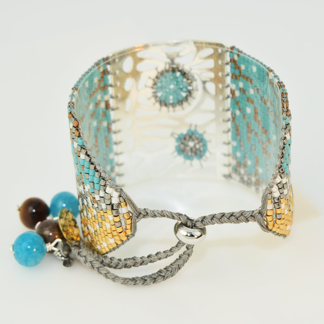 BUTTERFLY BRACELET IN GREEN/TURQUOISE COLORS