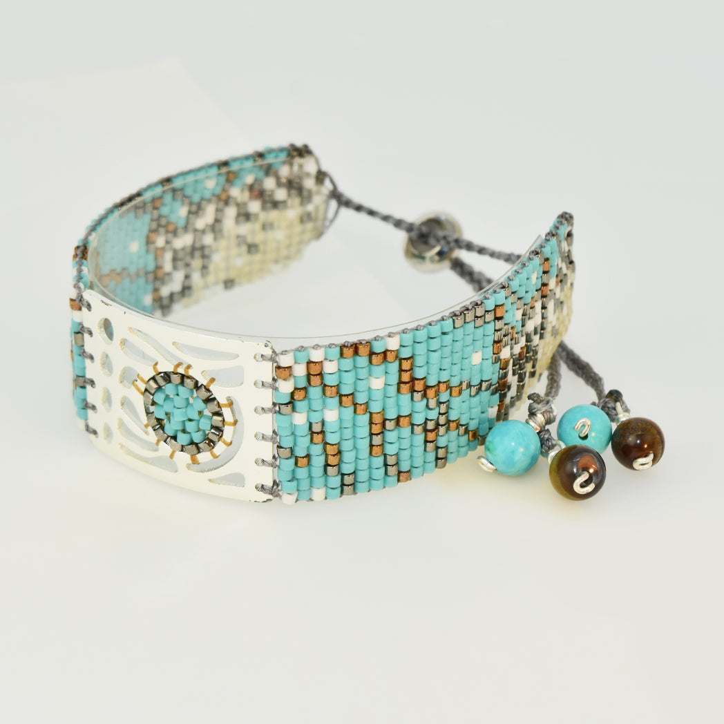 BUTTERFLY BRACELET IN GREEN/TURQUOISE COLORS