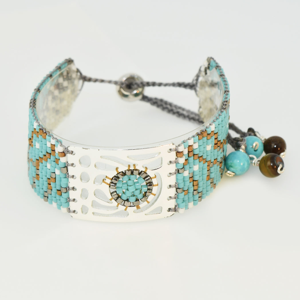 BUTTERFLY BRACELET IN GREEN/TURQUOISE COLORS