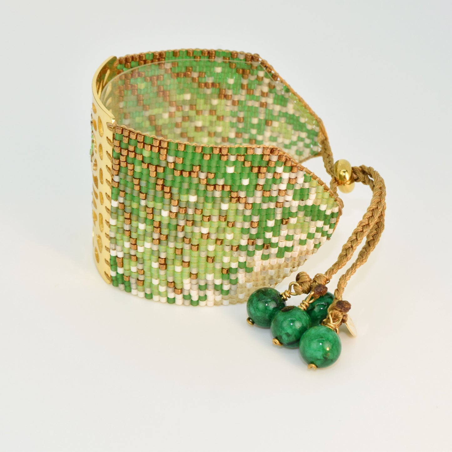 BUTTERFLY BRACELET IN GOLD AND EMERALD GREEN