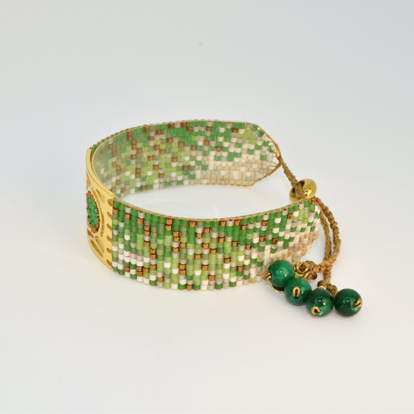 BUTTERFLY BRACELET IN GOLD AND EMERALD GREEN