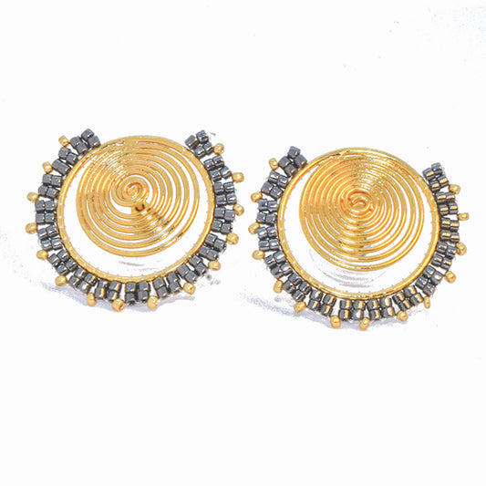 SEVILLE EARRINGS IN GUNMETAL