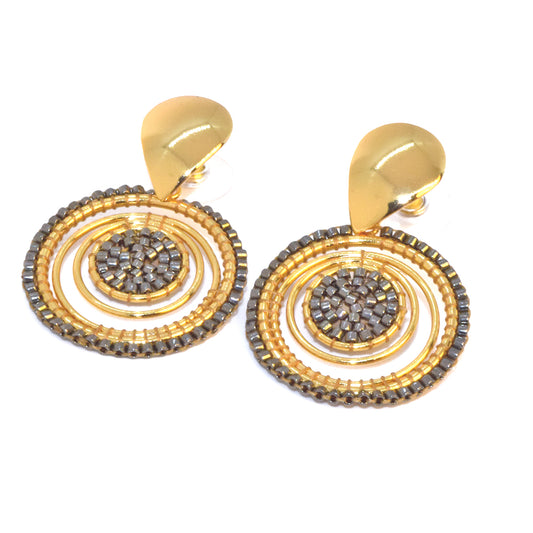 TWIST EARRINGS IN GUNMETAL