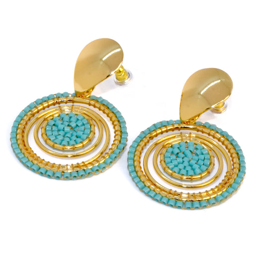 TWIST EARRINGS IN TURQUOISE