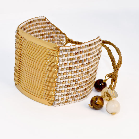 ABACO BRACELET IN GOLD, BRONZE AND WHITE