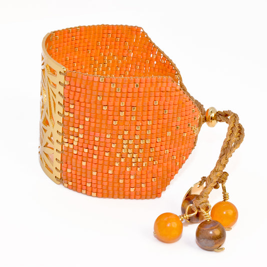 MALIBU BRACELET IN GOLD AND ORANGE