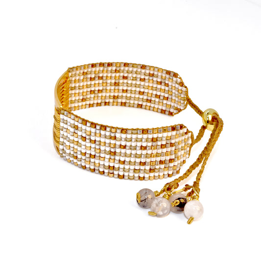 ABACO BRACELET IN GOLD, BRONZE AND WHITE