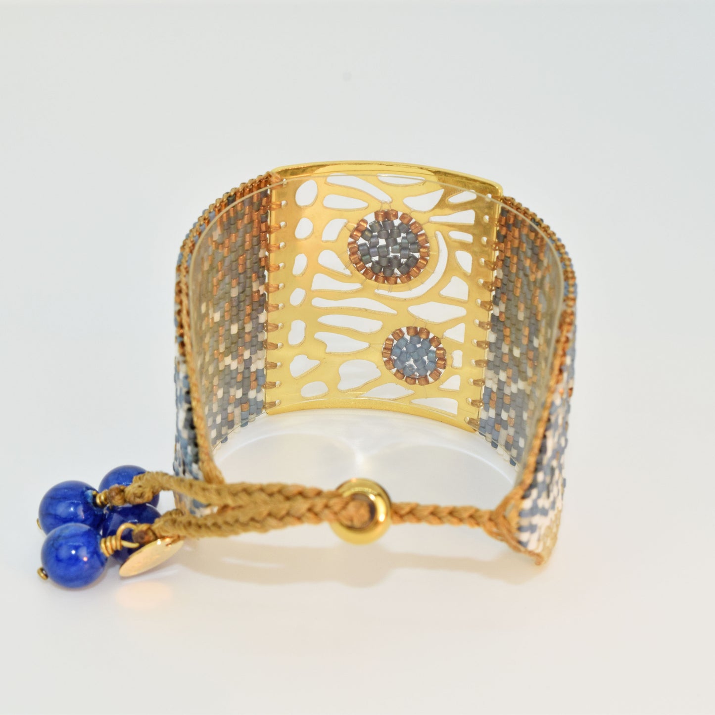 BUTTERFLY BRACELET IN GOLD AND MIDNIGHT BLUE