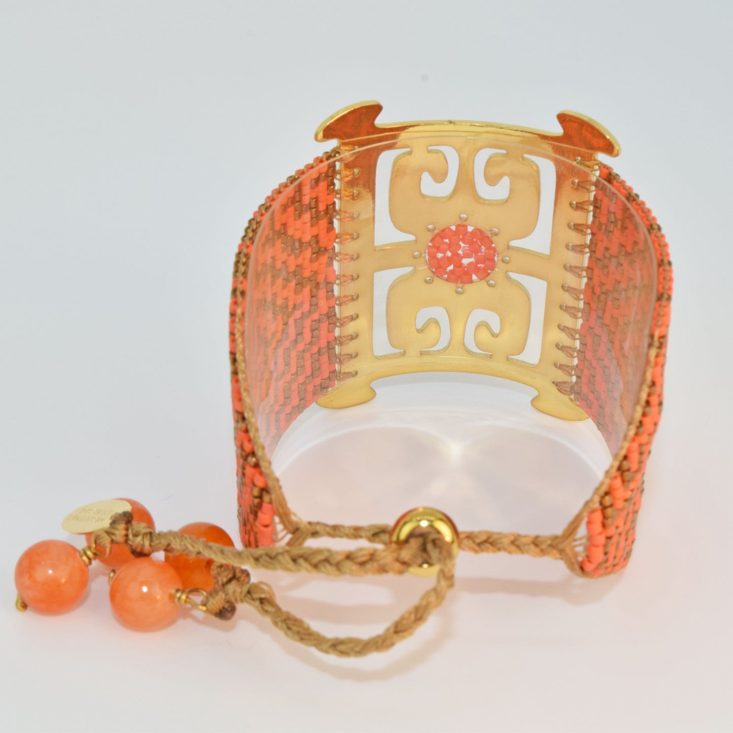 TAIRONA BRACELET IN ORANGE AND GOLD