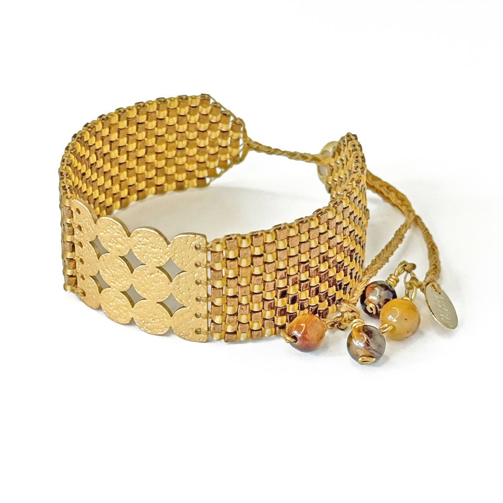 Eternity_Bracelet_M_GP_26010_-_18K_Gold-Plated_Cuff_with_Copper_Gold_Miyuki_Beadwork_Semiprecious_Stones_-_Martha_Duran_Design