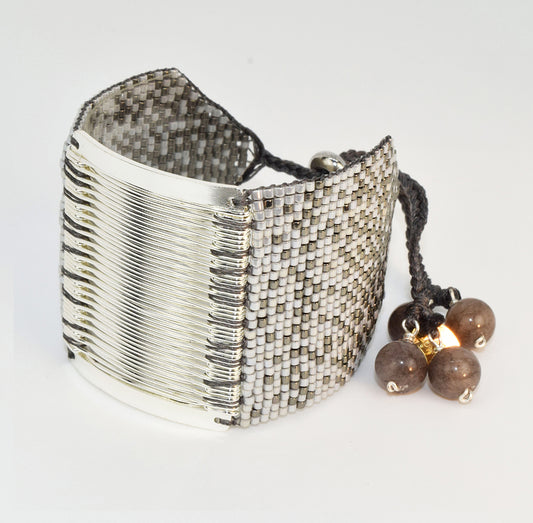 ABACO BRACELET IN SILVER AND BRILLIANT GREY