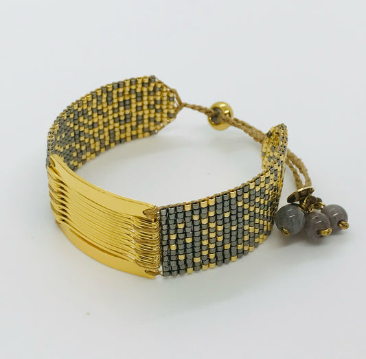 ABACO BRACELET IN GOLD AND GUNMETAL