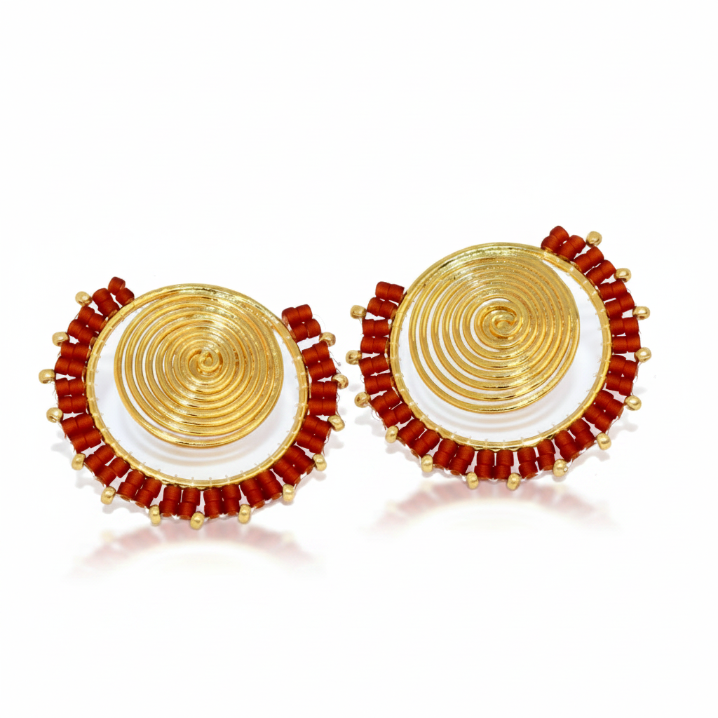 SEVILLE EARRINGS IN RUBY RED
