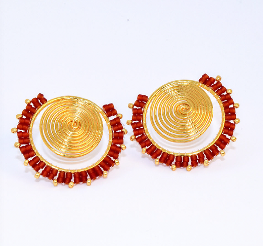 SEVILLE EARRINGS IN RUBY RED