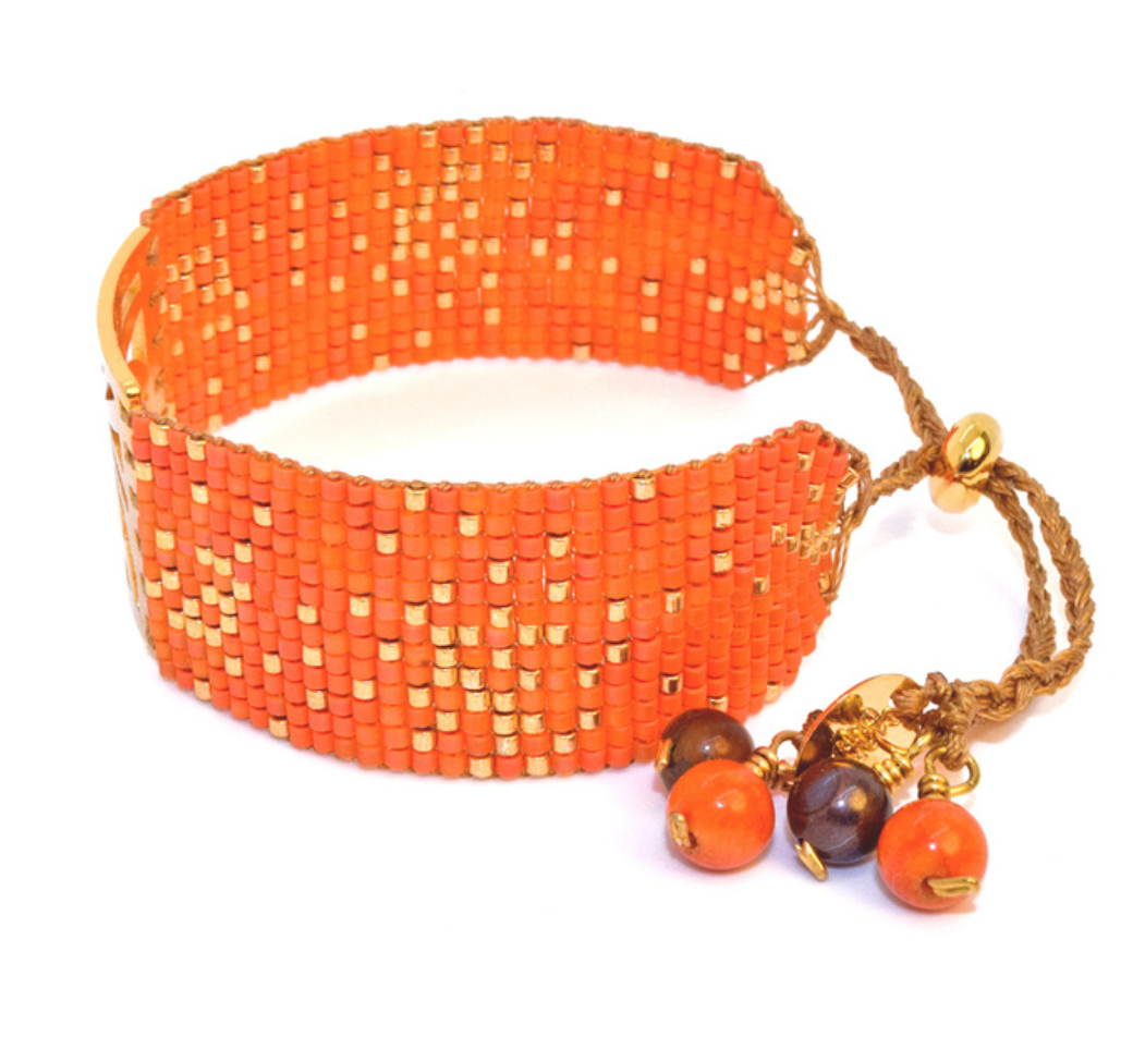 MALIBU BRACELET IN GOLD AND ORANGE