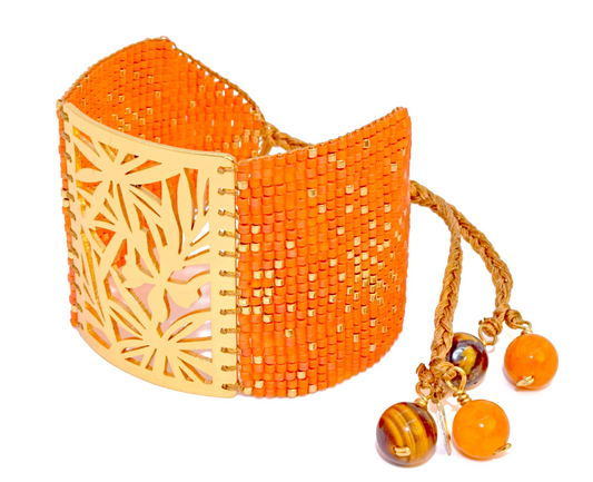 MALIBU BRACELET IN GOLD AND ORANGE