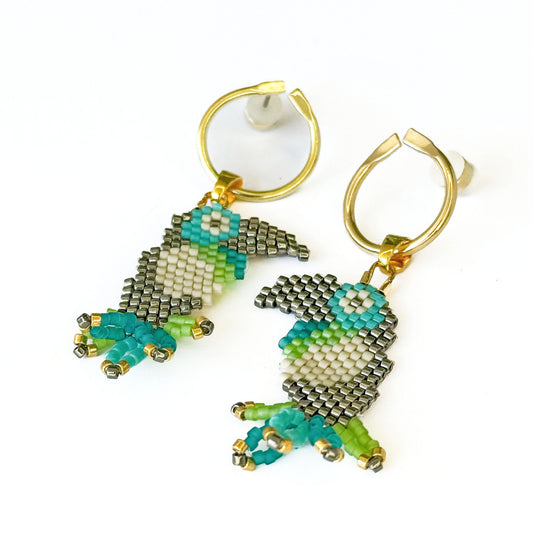 TOUCAN EARRINGS-CHARMS E/GP 26019