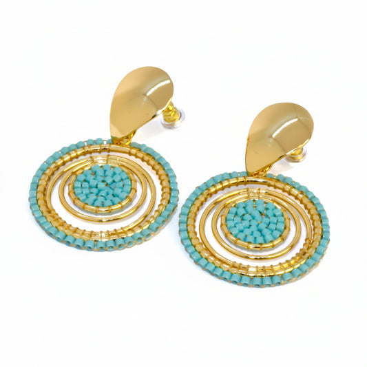 TWIST EARRINGS IN TURQUOISE