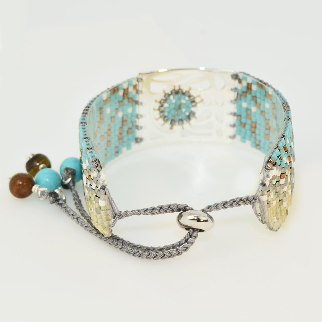 BUTTERFLY BRACELET IN GREEN/TURQUOISE COLORS